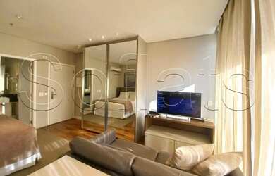 Imagem: O studio possui 1 Dormitório, 1 Banheiro, 1 Vaga na garagem