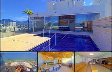 Imagem: O apartamento na cobertura possui 4 Dormitórios, 5 Banheiros