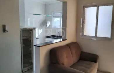 Imagem: O apartamento possui 1 Dormitório, 1 Banheiro, 1 Vaga na garagem