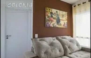 Imagem: O apartamento possui 2 Dormitórios, 1 Banheiro, 1 Vaga na garagem