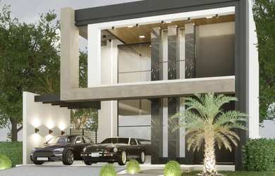 Imagem: A casa em condomínio possui 4 Dormitórios, 5 Banheiros, 4