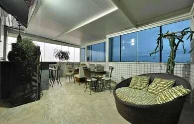 Imagem: O apartamento na cobertura possui 4 Dormitórios, 2 Banheiros