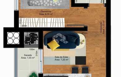 Imagem 4: Apartamento 1 dormitório próximo a UFSM