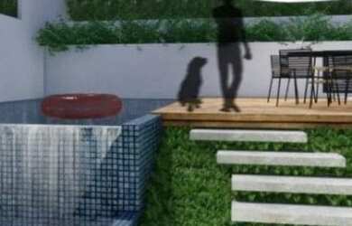 Imagem: A casa possui 3 Dormitórios, 3 Banheiros, 4 Vagas na garagem