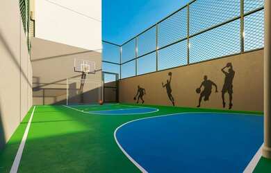 Imagem: O apartamento possui 2 Dormitórios, 1 Banheiro, 1 Vaga na garagem