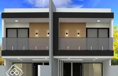 Imagem: A casa possui 3 Dormitórios, 2 Banheiros, 2 Vagas na garagem