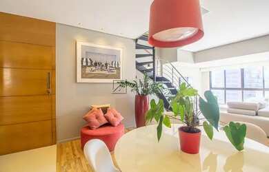 Imagem: O apartamento na cobertura possui 1 Dormitório, 3 Banheiros