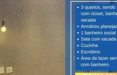 Imagem: O apartamento possui 3 Dormitórios, 2 Banheiros, 1 Vaga na