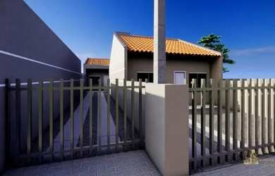 Imagem: A casa possui 3 Dormitórios, 1 Banheiro, 1 Vaga na garagem