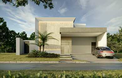 Imagem: A casa em condomínio possui 3 Dormitórios, 1 Banheiro, 2 Vagas