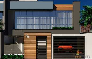 Imagem: A casa possui 3 Dormitórios, 2 Banheiros, 2 Vagas na garagem