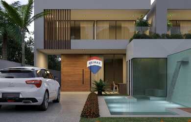 Imagem: A casa em condomínio possui 4 Dormitórios, 5 Banheiros, 3