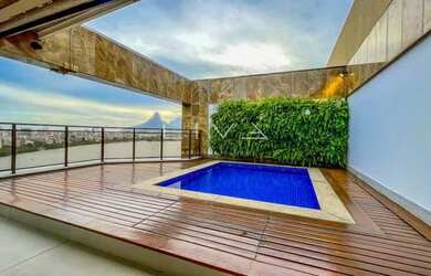 Imagem: O apartamento na cobertura possui 4 Dormitórios, 5 Banheiros