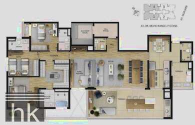 Imagem 4: Apartamento com 3 dormitórios, 195 m² - venda por R$ 3.400.000 ou aluguel por R$ 24.750/mê