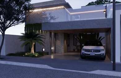 Imagem: A casa em condomínio possui 4 Dormitórios, 4 Banheiros, 2