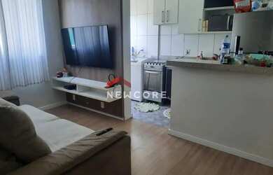 Imagem: O apartamento possui 2 Dormitórios, 1 Banheiro, 1 Vaga na garagem