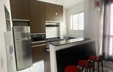 Imagem: O apartamento possui 2 Dormitórios, 1 Banheiro, 1 Vaga na garagem