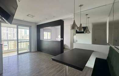 Imagem: O apartamento possui 1 Dormitório, 2 Banheiros, 1 Vaga na garagem