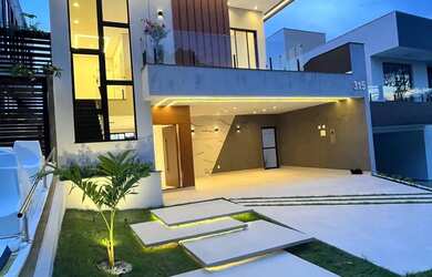 Imagem: A casa em condomínio possui 4 Dormitórios, 5 Banheiros, 4