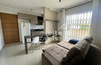 Imagem: O apartamento possui 2 Dormitórios, 1 Banheiro, 1 Vaga na garagem