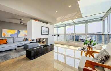 Imagem: O apartamento na cobertura possui 3 Dormitórios, 4 Banheiros