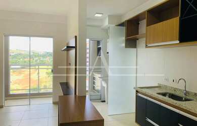 Imagem: O apartamento possui 1 Dormitório, 1 Banheiro, 1 Vaga na garagem