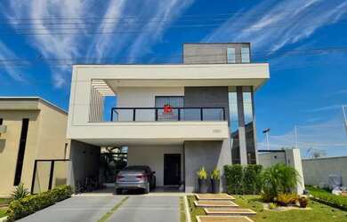 Imagem: A casa em condomínio possui 4 Dormitórios, 5 Banheiros, 4