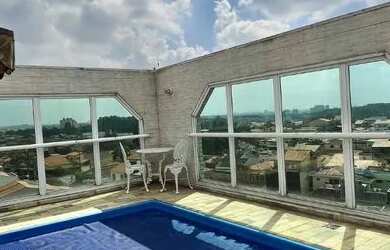 Imagem: O apartamento na cobertura possui 3 Dormitórios, 3 Banheiros