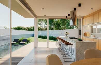 Imagem: A casa possui 4 Dormitórios, 4 Banheiros, 2 Vagas na garagem