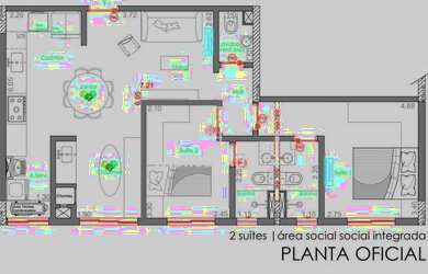 Imagem: O apartamento possui 2 Dormitórios, 3 Banheiros, 1 Vaga na