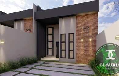 Imagem: A casa possui 3 Dormitórios, 2 Banheiros, 2 Vagas na garagem