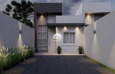 Imagem: A casa possui 2 Dormitórios, 1 Banheiro, 2 Vagas na garagem