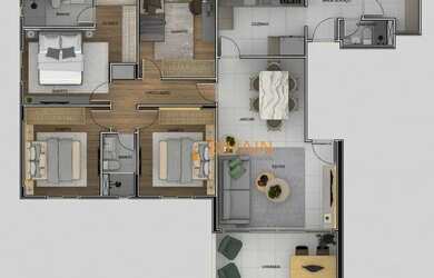 Imagem 3: Apartamento Garden com 4 dormitórios à venda, 148 m² por R$ 1.532.779,68...