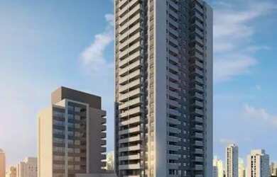 Imagem: O studio possui 1 Dormitório, 1 Banheiro, 24m² de Área e