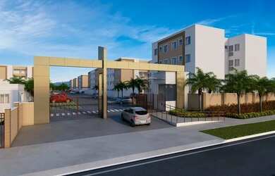 Imagem: O apartamento possui 2 Dormitórios, 1 Banheiro, 1 Vaga na garagem