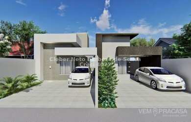 Imagem: A casa possui 3 Dormitórios, 2 Banheiros, 2 Vagas na garagem