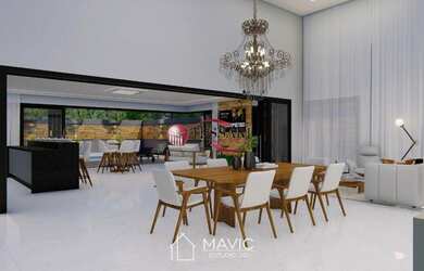 Imagem 8: Casa nova para vender no Condomínio Damha 1 com 5 Suítes sendo uma com...