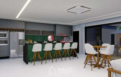 Imagem 10: Casa nova para vender no Condomínio Damha 1 com 5 Suítes sendo uma com...