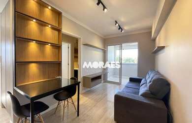 Imagem: O apartamento possui 1 Dormitório, 1 Banheiro, 1 Vaga na garagem