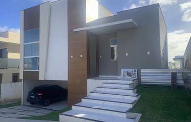 Imagem: A casa em condomínio possui 4 Dormitórios, 4 Banheiros, 4