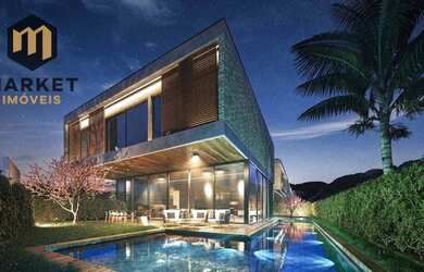 Imagem: A casa em condomínio possui 4 Dormitórios, 1 Banheiro, 2 Vagas