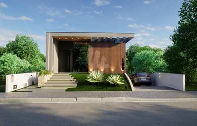 Imagem: A casa possui 4 Dormitórios, 5 Banheiros, 5 Vagas na garagem