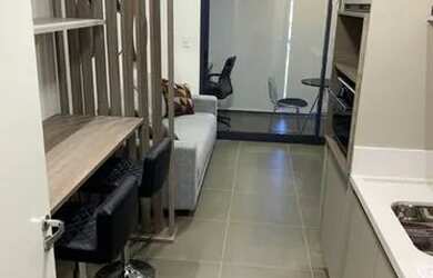 Imagem: O studio possui 1 Dormitório, 1 Banheiro, 1 Vaga na garagem