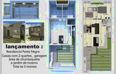 Imagem: A casa possui 2 Dormitórios, 1 Banheiro, 1 Vaga na garagem