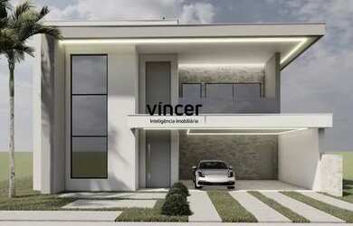 Imagem: A casa possui 4 Dormitórios, 5 Banheiros, 2 Vagas na garagem