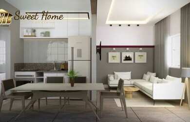 Imagem: O apartamento possui 2 Dormitórios, 1 Banheiro, 1 Vaga na garagem