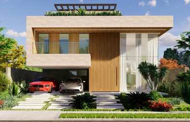 Imagem: A casa em condomínio possui 5 Dormitórios, 5 Banheiros, 1