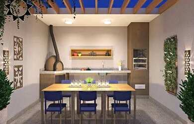 Imagem: O apartamento possui 2 Dormitórios, 1 Banheiro, 1 Vaga na garagem