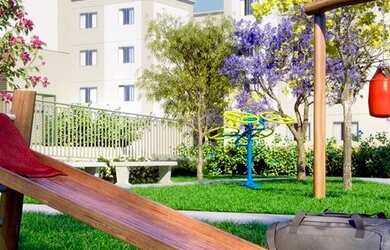 Imagem: O apartamento possui 2 Dormitórios, 1 Banheiro e 1 Vaga na