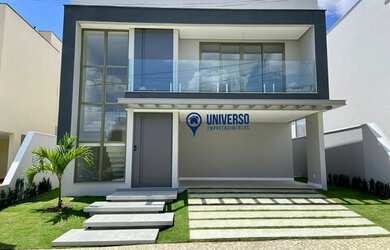 Imagem: A casa em condomínio possui 4 Dormitórios, 5 Banheiros, 4